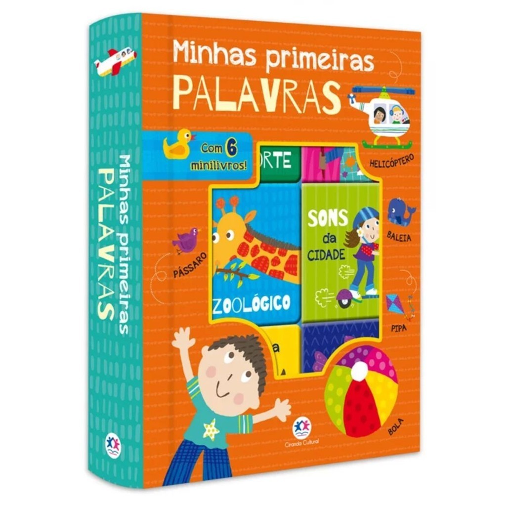 Box Minilivros Minhas Primeiras Palavras Ciranda Cultural 1 Box com 6 Minilivros Minhas primeiras palavras | Ciranda Cultural