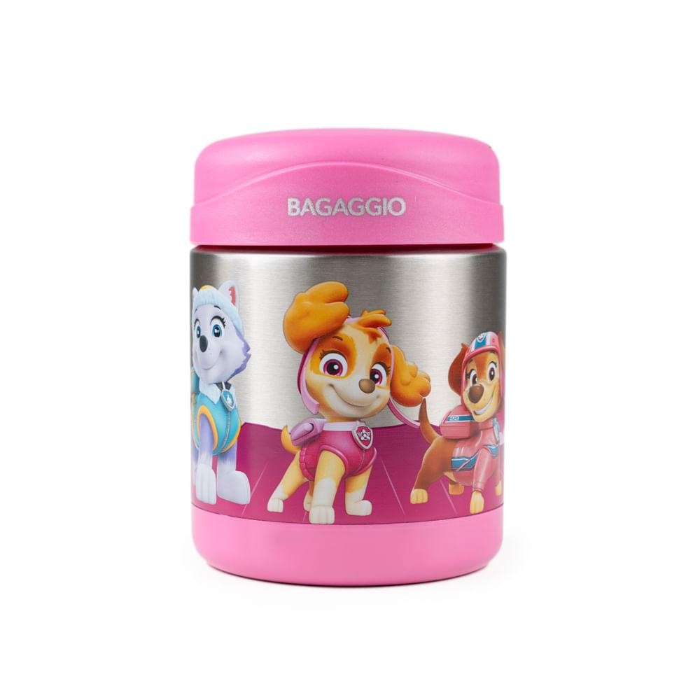 Pote Térmico Infantil 350ml Skye Rosa Bagaggio 1 Pote Térmico Infantil 350 ml Skye e Equipe Rosa