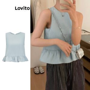 Regata Plissada Lisa Feminina - Poliéster