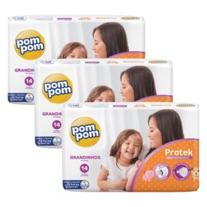 Fraldas Jumbo Pom Pom Protek 14un