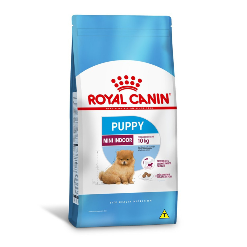 Ra??o Royal Canin Mini Indoor Puppy 1 Ração Royal Canin Mini Indoor Puppy para Cães Filhotes Mini de Ambientes Internos 1kg
