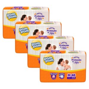 Fralda Pom Pom Derma Protek Mega M - 48un