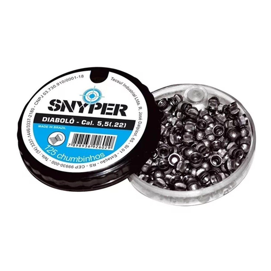 Chumbinho Snyper Diabol? 5.5mm 125 Unidades 1 Chumbinho Snyper Diabolô 5.5mm 125 Unidades