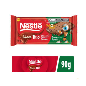 Chocolate Choco Trio Com Recheio De Avelã Nestlé 90g