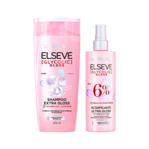 KIT ELSEVE GLYCOLIC GLOSS SHAMPOO + ACIDIFICANTE LORÉAL PARIS