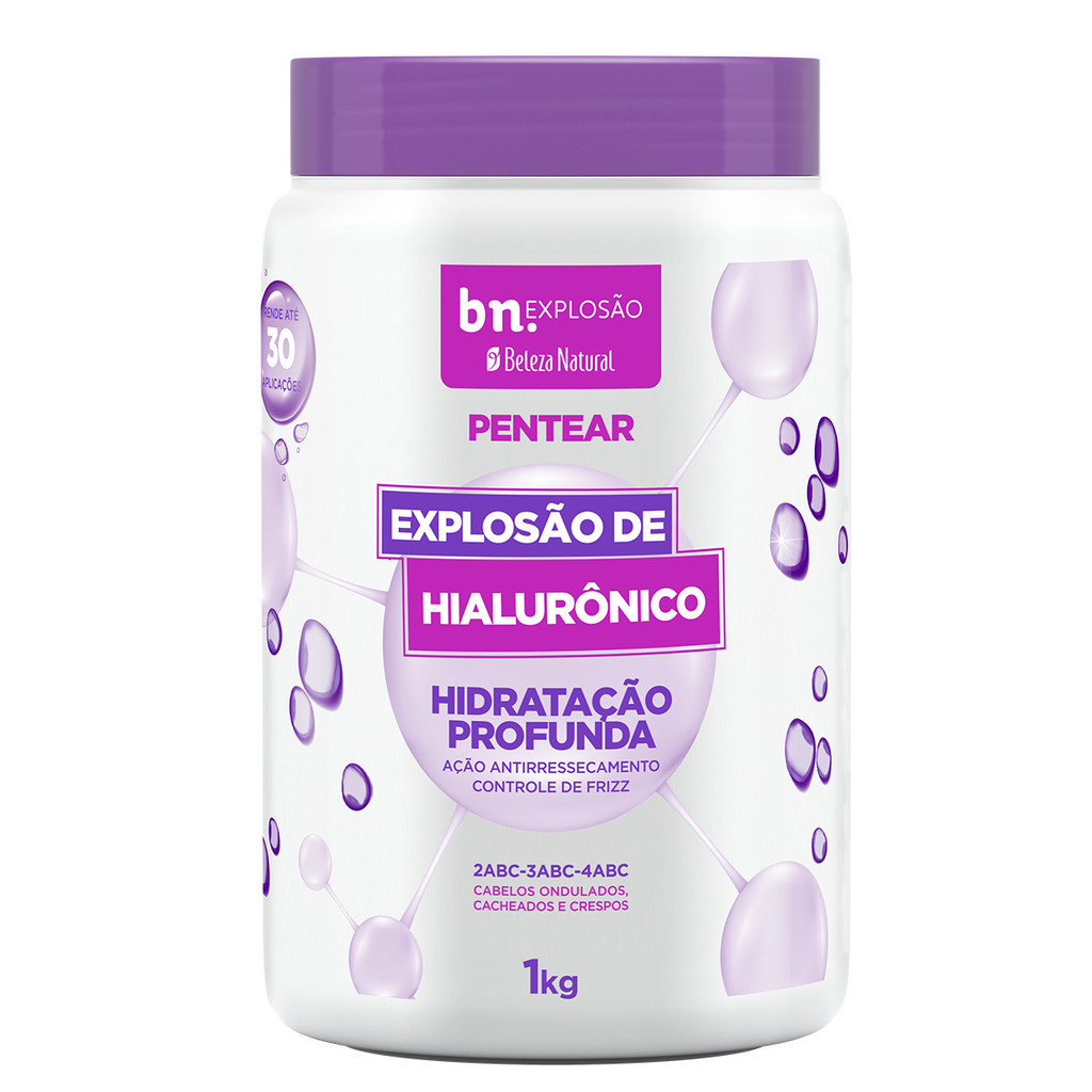 Creme de Pentear Cachos Hialur?nico 1kg 1 Creme de Pentear para Cachos Explosão de Hialurônico 1Kg bn.Cachos