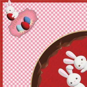 Saco Express 24x24cm para Ovos de 100g a 150g - Contos Páscoa Rosa - 5 unidades - Cromus - Rizzo