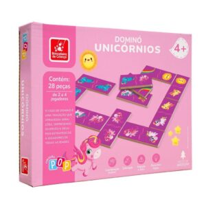 Jogo Dominó Unicórnios - Madeira Infantil