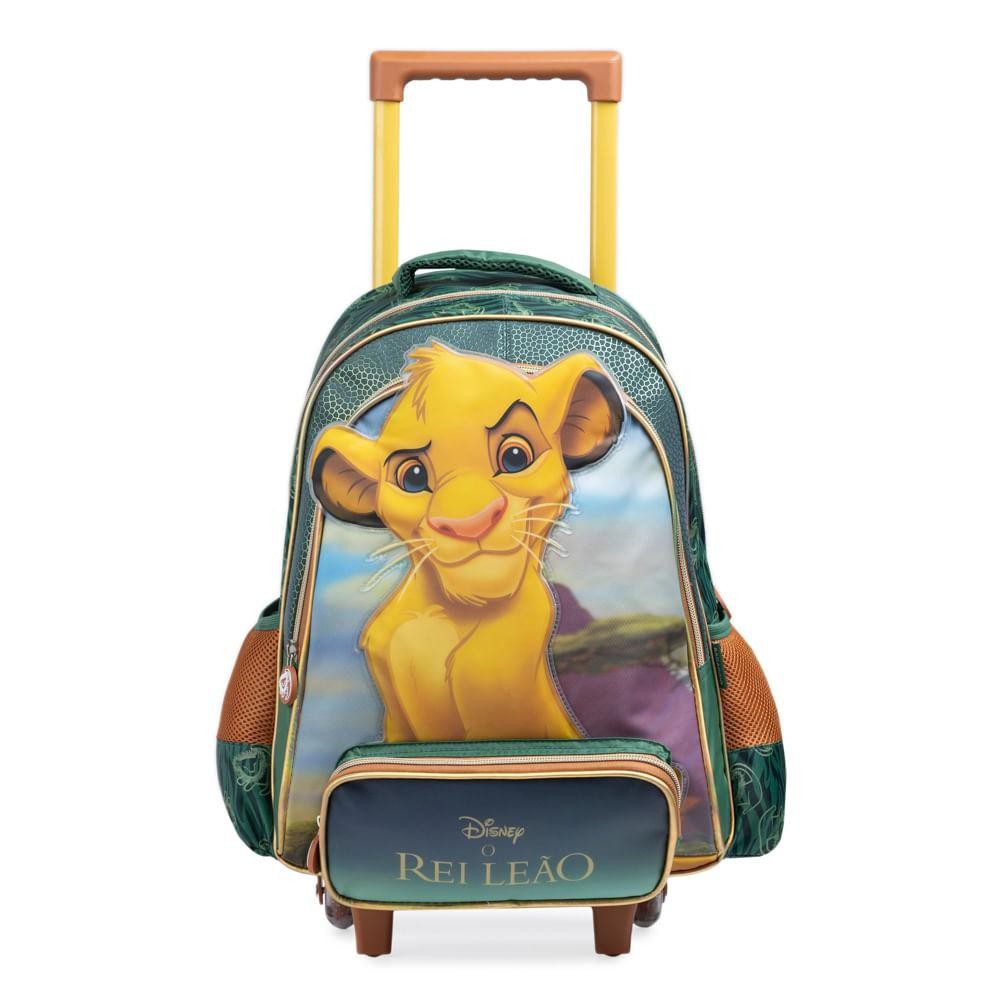 Mochila de Rodinha Rei Le?o Infantil Verde 1 Mochila de Rodinha Rei Leão Infantil Verde