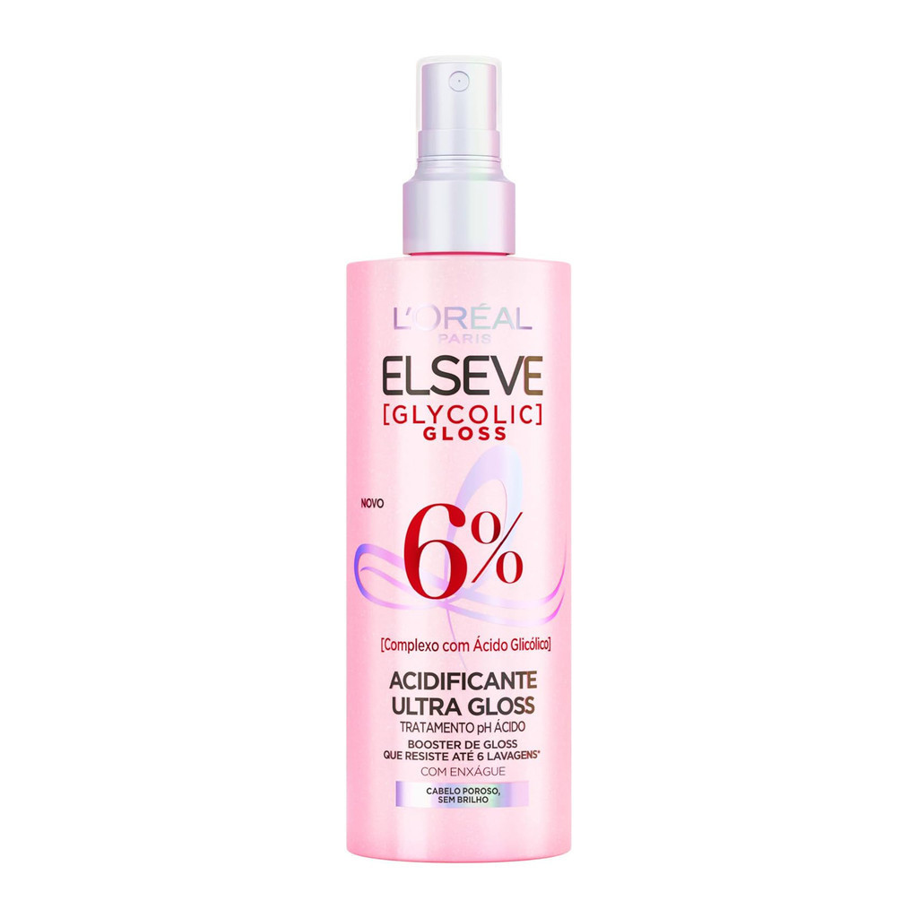 Acidificante Ultra Gloss Elseve - Brilho Intenso 1 ACIDIFICANTE ULTRA GLOSS ELSEVE GLYCOLIC GLOSS 200ML