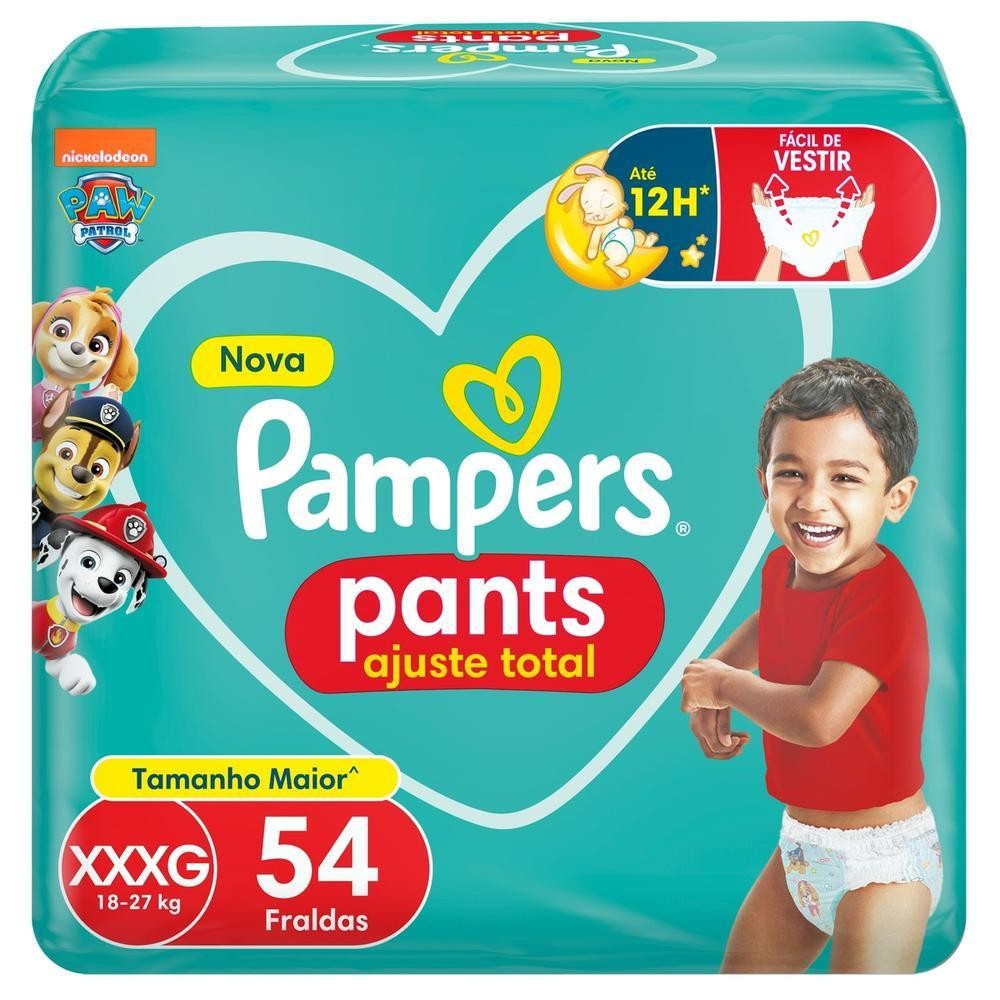 Fralda Pampers Ajuste Total XXXG 54un 1 Fralda Pampers Ajuste Total XXXG 54un