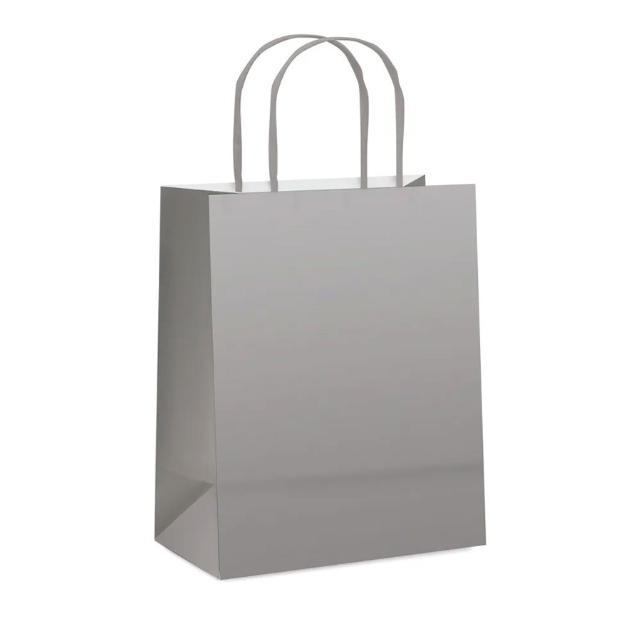 Sacola Papel Prata Fosco 10 Unidades Rizzo 1 Sacola de Papel P 21,5x15x8cm - Prata Fosco - 10 unidades - Cromus - Rizzo