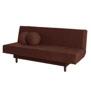 Sofá-Cama Casal Suede Marrom