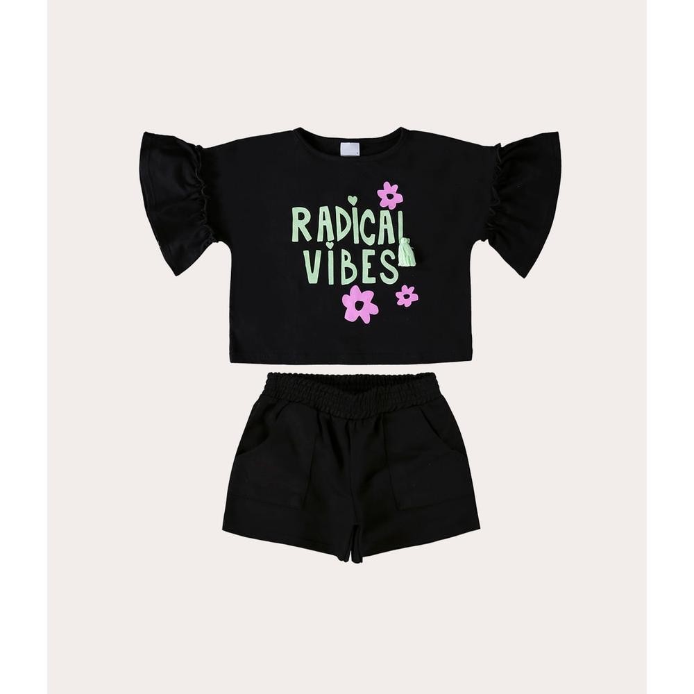 Conjunto Infantil Menina Algodão Malwee Kids 1 Conjunto Infantil Menina Algodão Malwee Kids