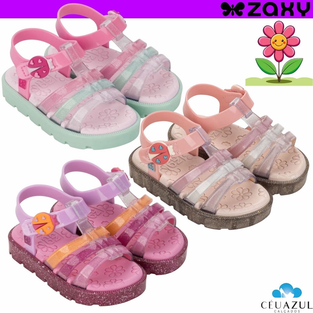 Sand?lia Feminina Infantil Zaxynina Joaninha Baby Lan?amento 1 Sandália Feminina Infantil Zaxynina Joaninha Baby Lançamento