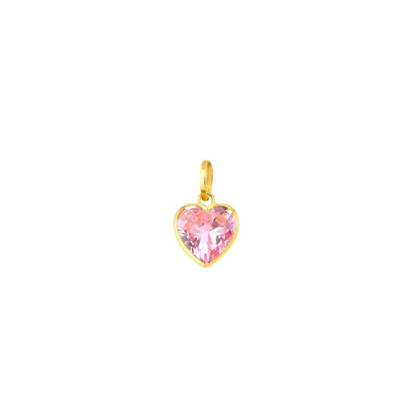Pingente Ouro 18k Cora??o Zirc?nia 1 Pingente Ouro 18k Coração Zircônia