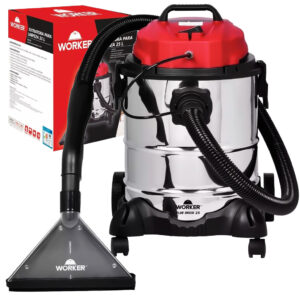 Extratora De Limpeza Pesada Inox Aspirador Pó E Água Sujeira 1400W Tambor 25L Profissional