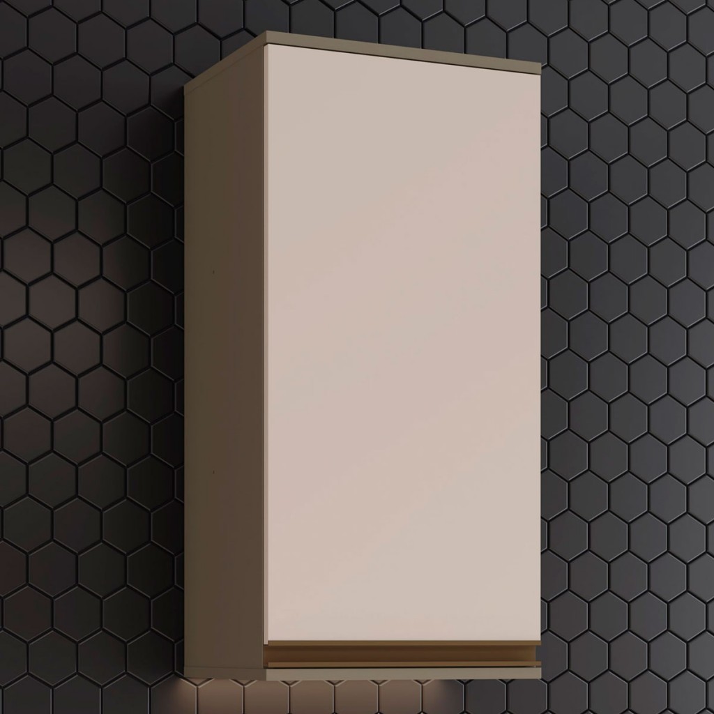 Arm?rio A?reo Cozinha Connect 1 Porta 100% MDF Duna/Cristal C81 - Henn 1 Armário Aéreo Cozinha Connect 1 Porta 100% Mdf Duna/Cristal C81 - Henn