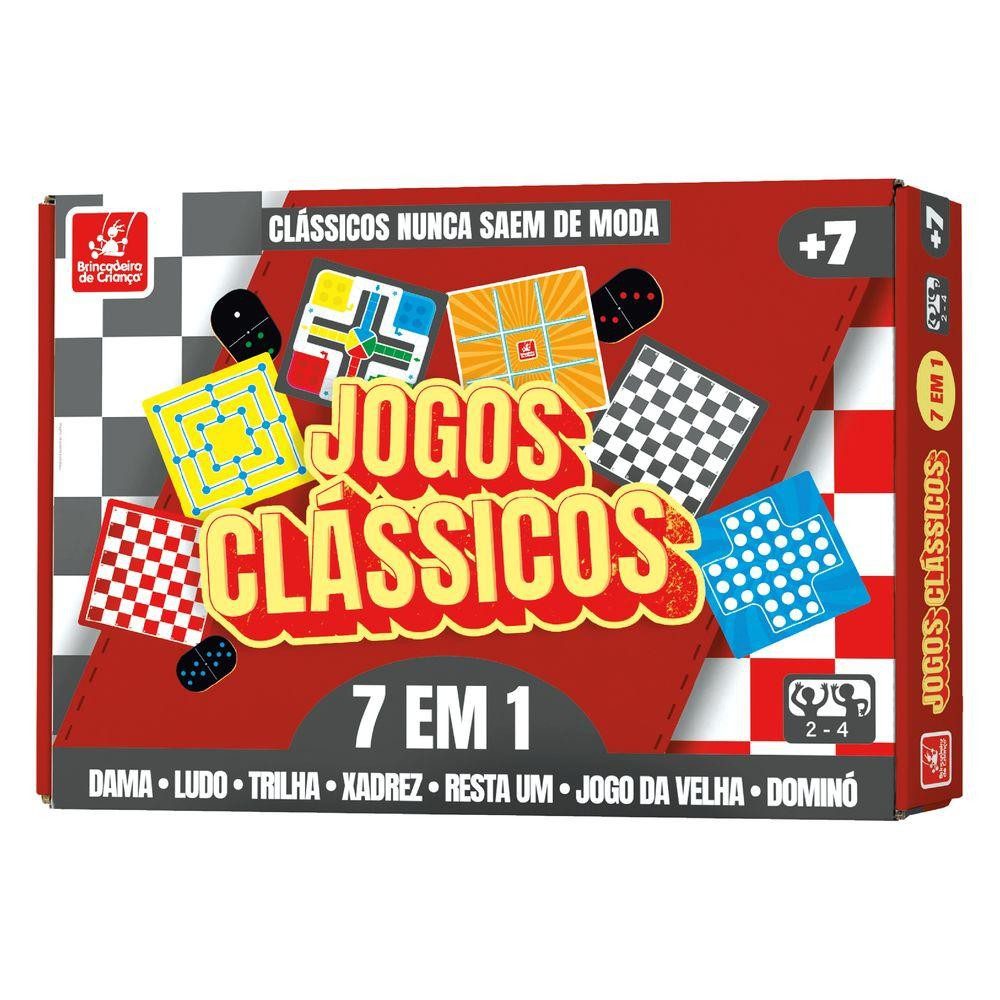 Jogo Cl?ssicos 7 em 1 - Jogos de Tabuleiro Infantil 1 Jogo Clássicos 7 em 1 - Jogos de Tabuleiro Infantil