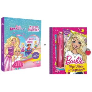 Kit Barbie | Livro Box com 6 Minilivros Barbie Dreamtopia + Barbie Meu diário de segredos