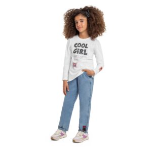 Blusa Infantil Manga Longa Cool Girl