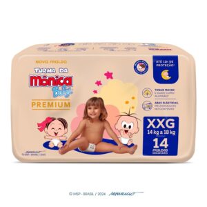 Fralda Mônica Baby Premium Jumbo XXG 14un