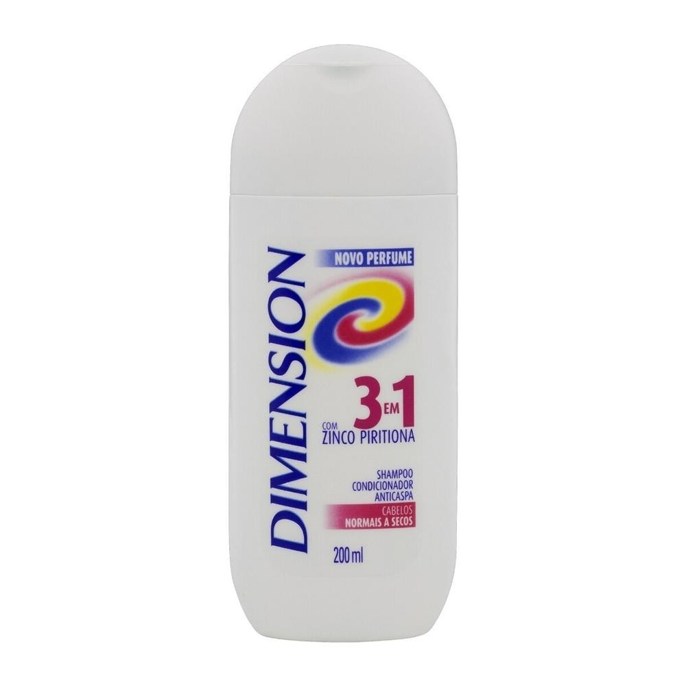 Shampoo Anticaspa Dimension 200ml Cabelos Secos 1 Shampoo Dimension Anticaspa 3 em 1 Cabelos Secos 200ml