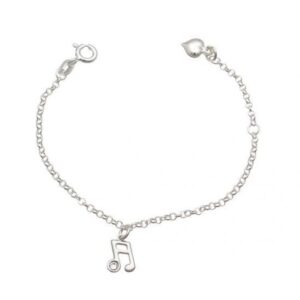 Pulseira Infantil Nota Musical Prata 925
