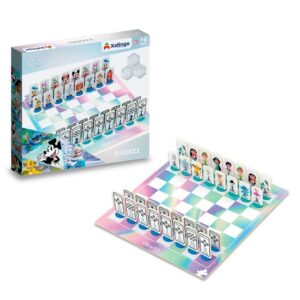Jogo de Xadrez Disney Mickey e Minnie 100 Anos