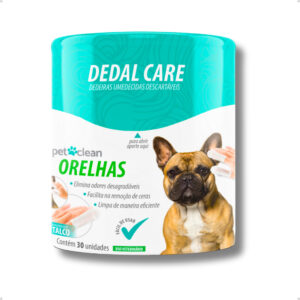 Dedeiras Umedecidas Dedal Care Orelhas Descartáveis Pet Clean Menta - 30 Unidades