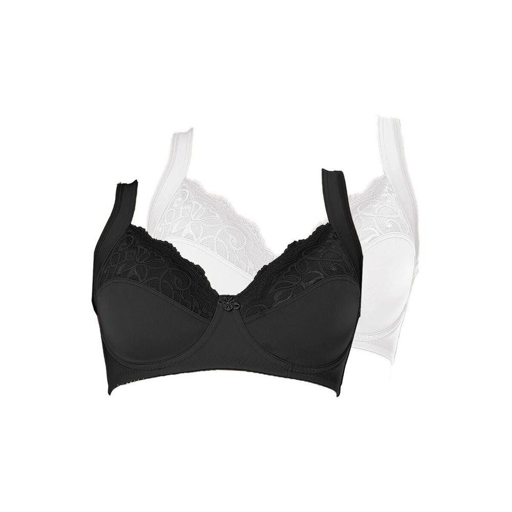 Suti?s com Aro e Renda - Kit 2 Pe?as Plus Size 1 Sutiãs com Aro e Renda - Kit 2 Peças Plus Size