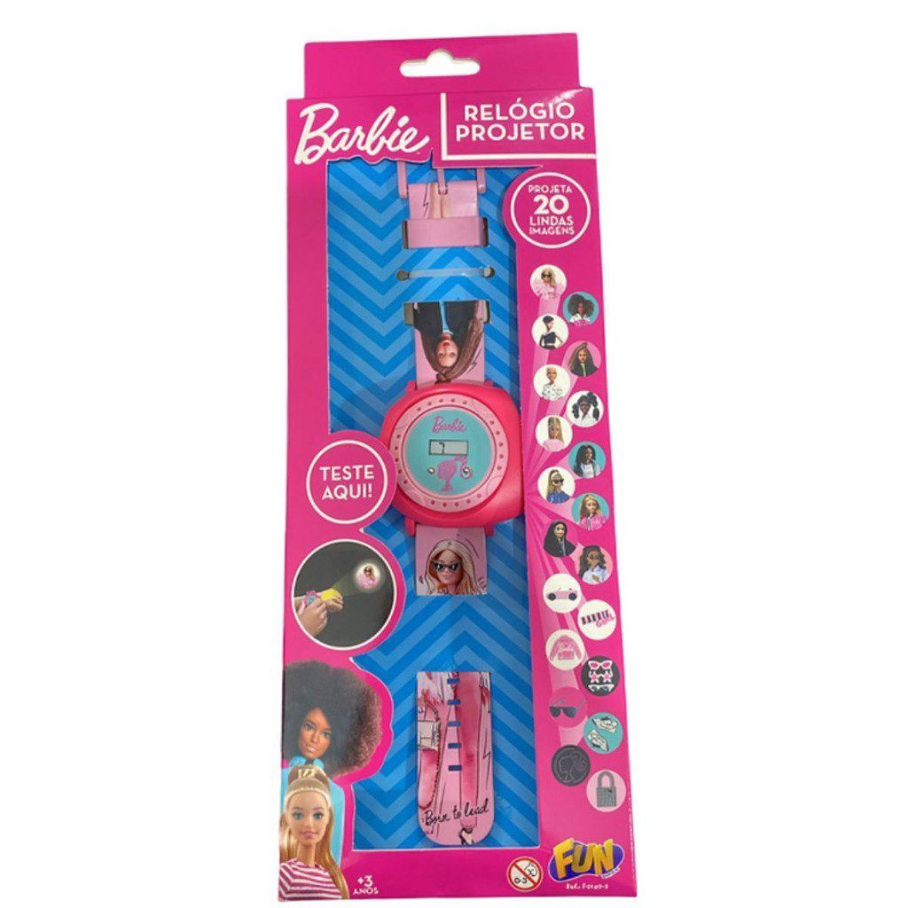 Rel?gio Barbie Proje??o 20 Imagens 1 Relógio Barbie Projeção 20 Imagens