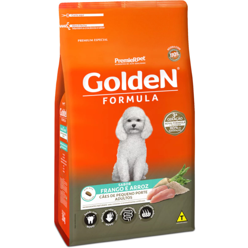 Ra??o Golden Formula Pequenos Ra?as Frango 15kg 1 Ração Golden Formula Cachorros Adultos Raças Pequenas Frango E Arroz Mini Bits 15 kg