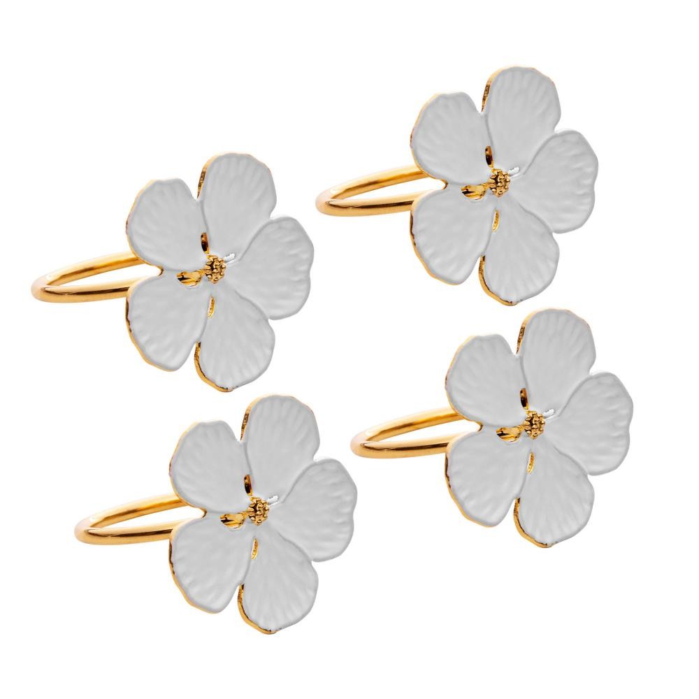 An?is Guardanapos Flower Wolff Branco Zamac 1 Anéis Guardanapos Flower Wolff Branco Zamac