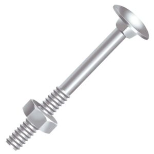 Parafuso Ciser Francês Zincado com Porca 3/8X4 - Embalagem com 50 Unidades