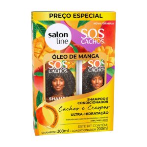 Kit Shampoo 300ml + Condicionador 200ml SOS Cachos Óleo de Manga