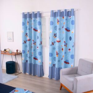 Cortina Infantil 3,00 x 2,20 Menino Menina Baby Decorativa Fada Game Princesa Futebol Bombeiro Play