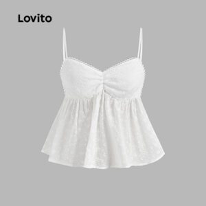 Regata Plissada Bordada para Mulheres