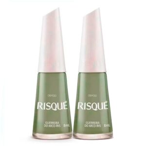 Kit 2 Esmalte Risqué Cremoso Guerreira do Arco-íris 8ml