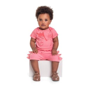 Body Unissex Dinossauro Ribana Algodão