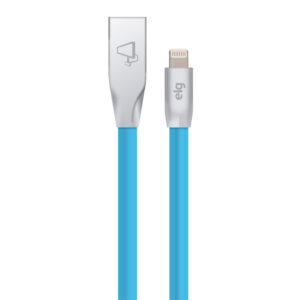 Cabo Lightning, Sincronização e Recarga 12W 2.4A, Flat Triangular, 1 metro, Azul, L810PB, ELG