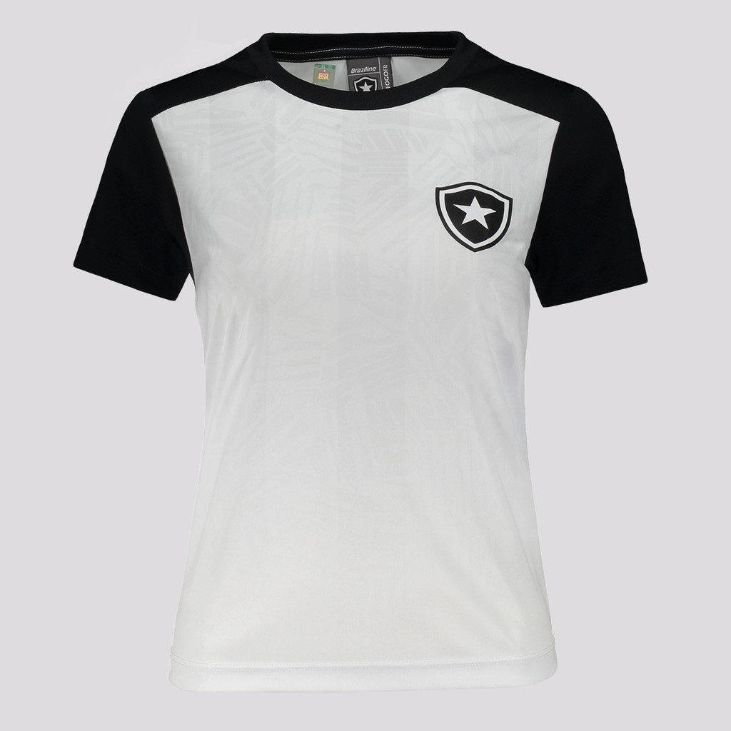 Camisa Botafogo Feminina Branca Curta 1 Camisa Botafogo Feminina Branca Curta