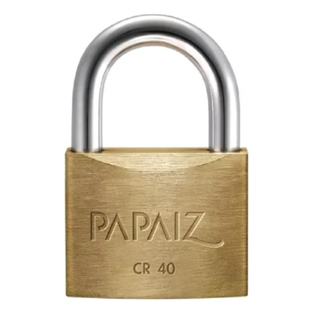 Cadeado Lat?o Dourado 40mm - 2 Chaves 1 Cadeado Latão Dourado 40mm - 2 Chaves