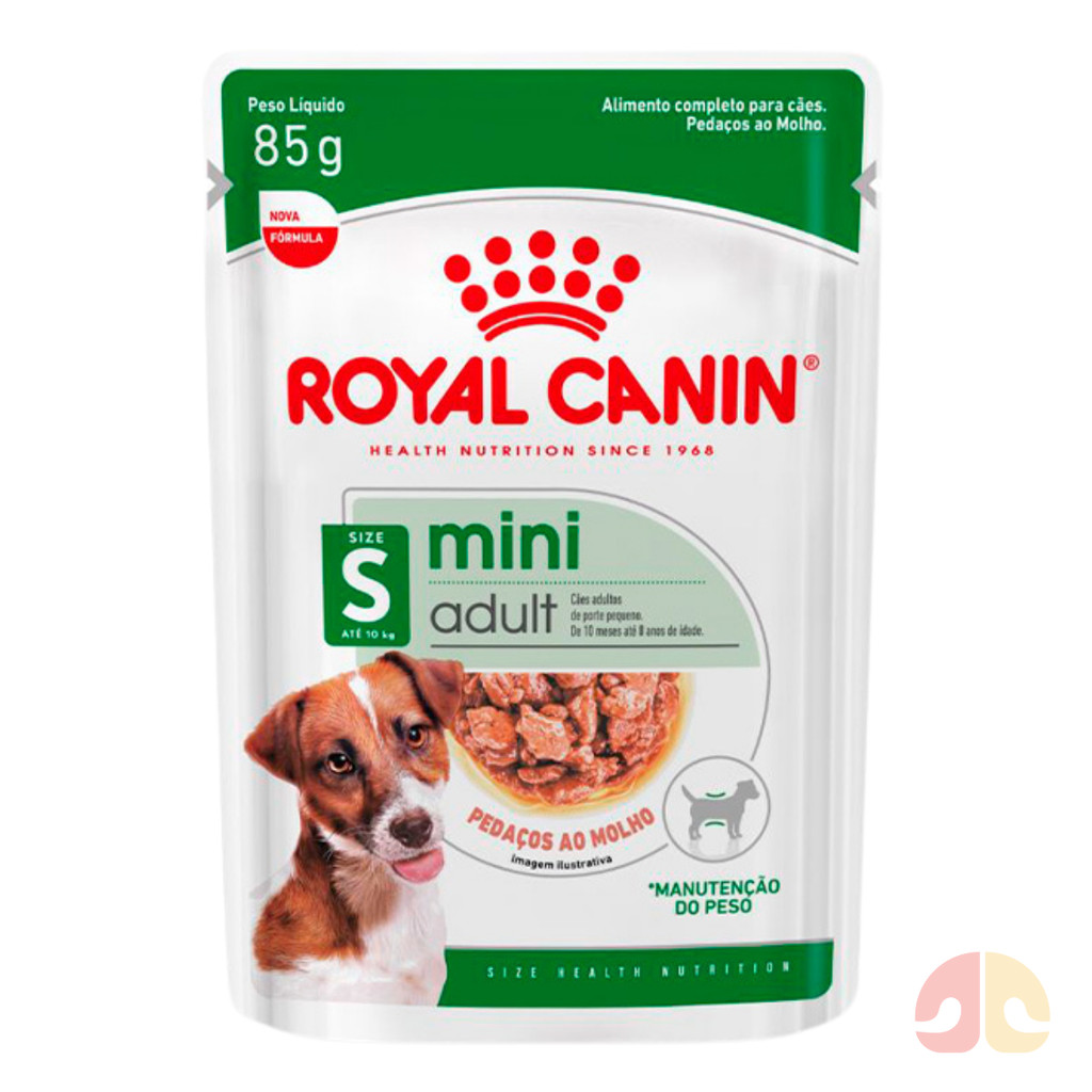 Ra??o ?mida Royal Canin Mini C?es 1 Ração Úmida Royal Canin Mini Adult Cães Adultos de Raças Pequenas 85g