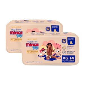 Fralda Mônica Baby Premium Jumbo XG - 28un