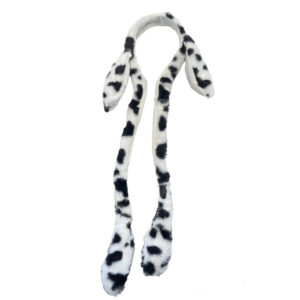 Tiara Orelha Coelho com Movimento - Branco e Preto - 55cm - 1 unidade - Rizzo