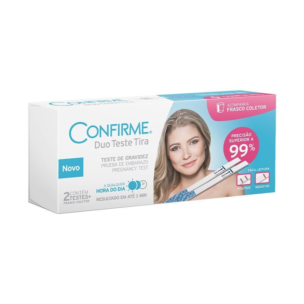 Teste de Gravidez Confirme Duo - 2 Testes 1 CONFIRME DUO TESTE TIRA COM 2 UNIDADES