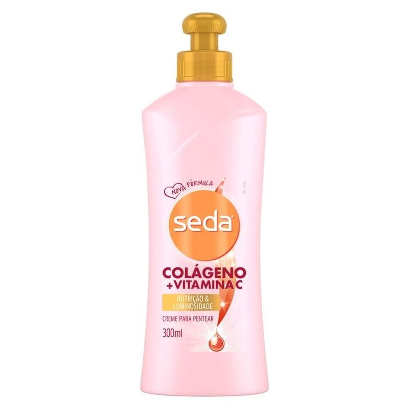 Creme Pentear Col?geno Vitamina C Seda 1 Creme Pentear Colágeno Vitamina C Seda