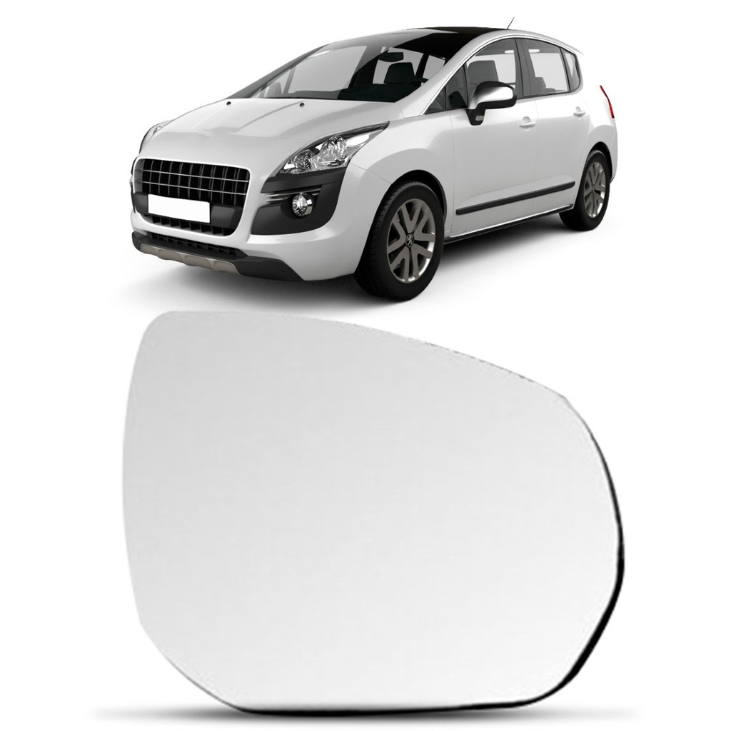 Lente Retrovisor Peugeot 3008 Aquecida 1 Lente Retrovisor Peugeot 3008 2009 A 2017 C/aquecedor