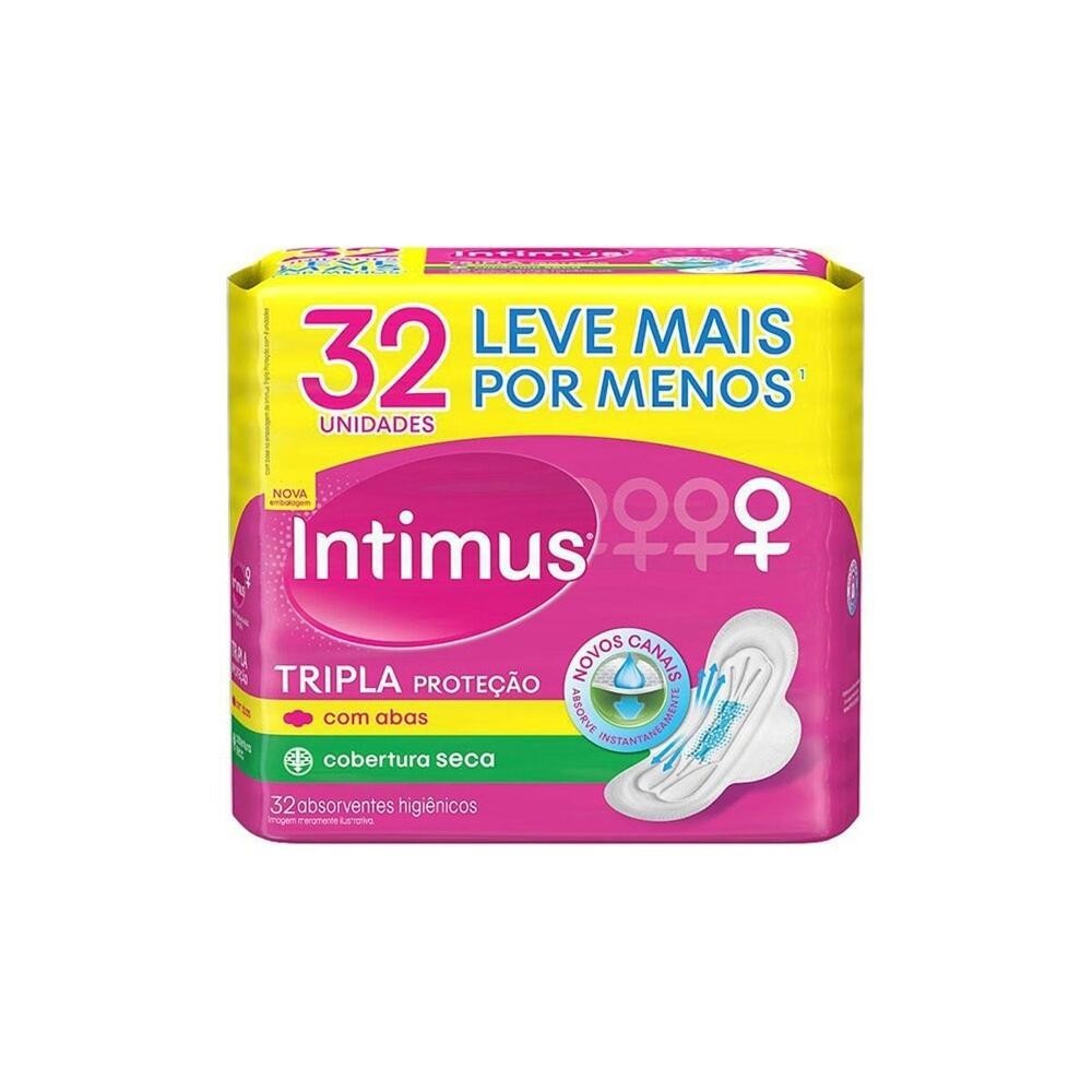 Absorvente Intimus Tripla Prote??o Seco 32 Unidades 1 Absorvente Intimus Tripla Proteção Seco 32 Unidades